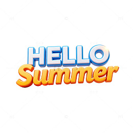 夏日风情文字设计素材