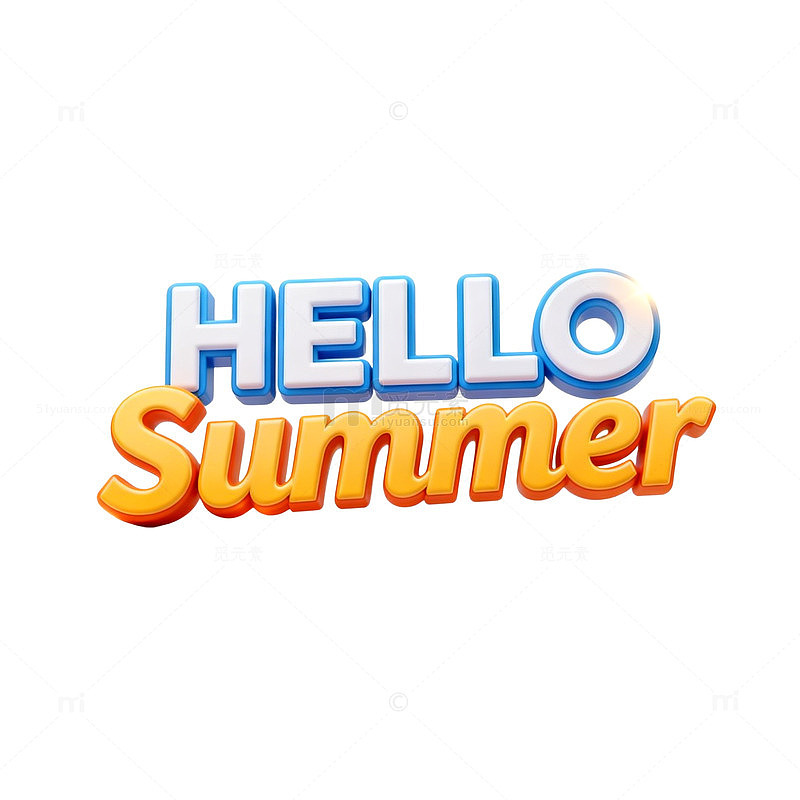 夏日风情文字设计素材