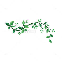 简约风绿色植物插画