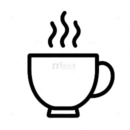 简约热饮咖啡杯图标