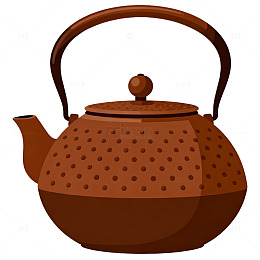 传统陶壶插画素材