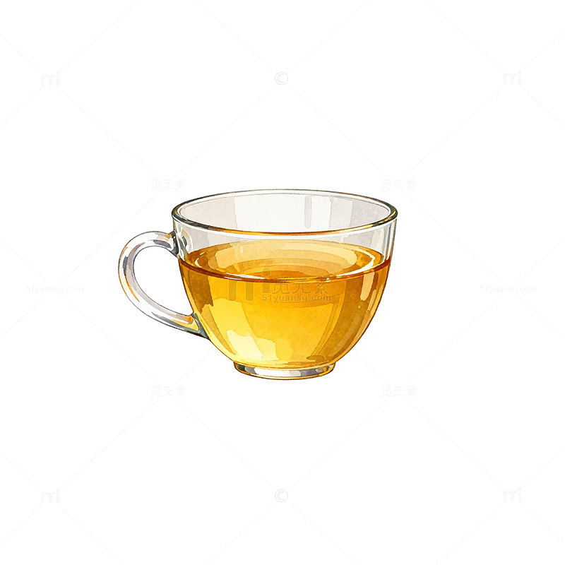 透明玻璃杯茶图