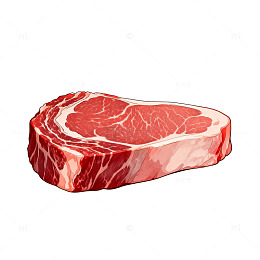 透明背景生鲜牛肉插图