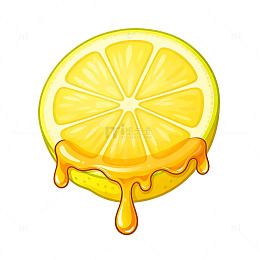 柠檬片卡通插图