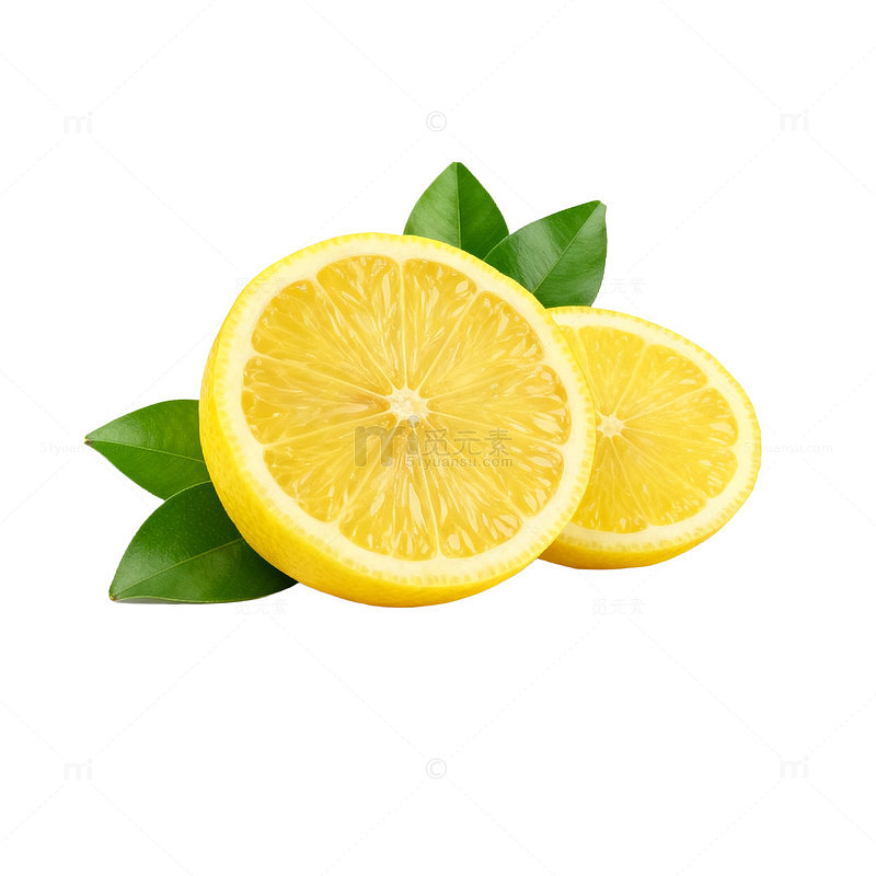清新柠檬切片插图