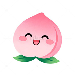 可爱卡通水蜜桃表情图标