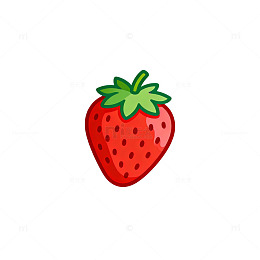 卡通草莓插画