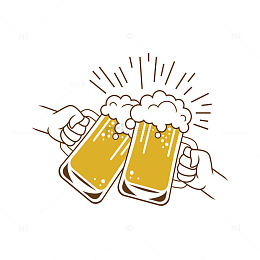 矢量卡通啤酒元素
