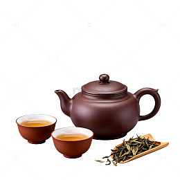 紫砂壶茶具插画