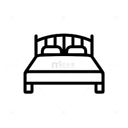 简约线条床具图标
