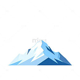 简约雪山图标设计元素