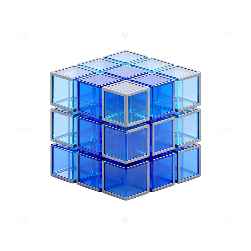 透明魔方3D模型
