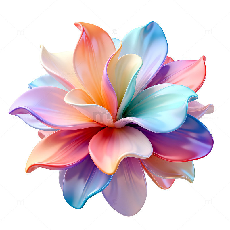 绚丽多彩抽象花卉艺术设计