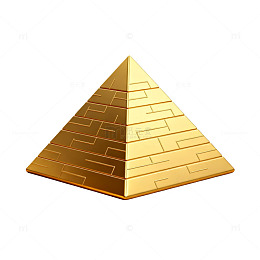 金色金字塔图案图标设计元素