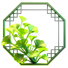 古风植物装饰图案设计