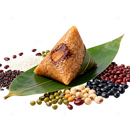 粽子美食传统食材展示