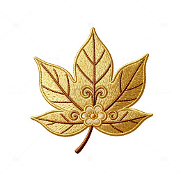金叶刺绣图案设计元素