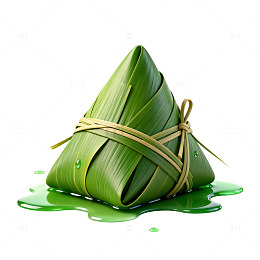 绿色粽子插画设计素材