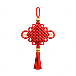 中国结红色喜庆装饰挂件
