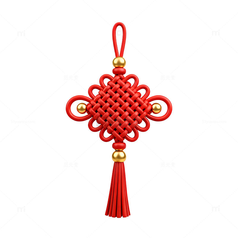 中国结红色喜庆装饰挂件