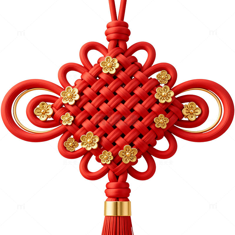 中国结红色喜庆装饰挂件