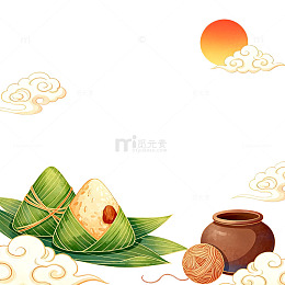 古风端午节插画粽子元素设计素材