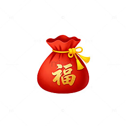 春节喜庆福字福袋图案元素