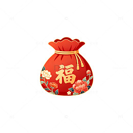 喜庆中国风福袋图案设计元素