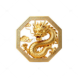 金色中国龙装饰艺术品