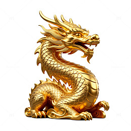 金光闪闪中国龙雕塑