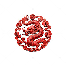 中国龙图案艺术矢量图