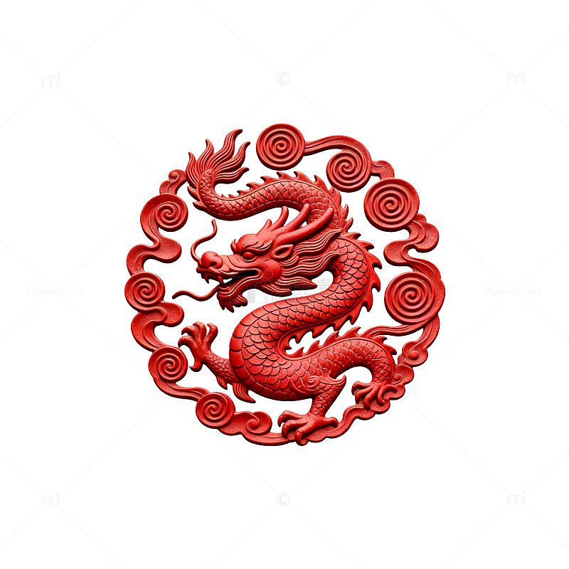 中国龙图案艺术矢量图
