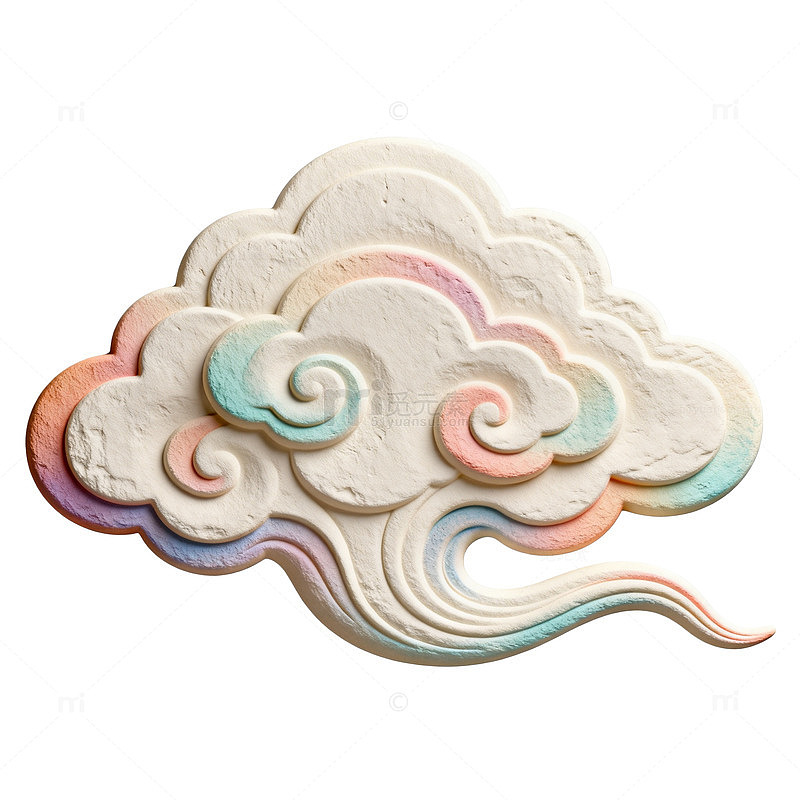 彩绘云纹装饰挂件