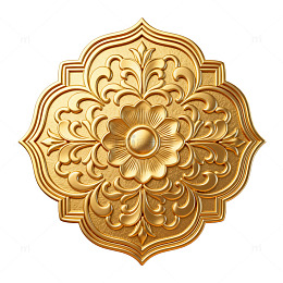 金色浮雕花纹装饰图案