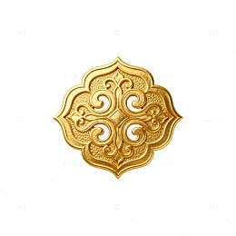 金色复杂花纹装饰图案设计素材