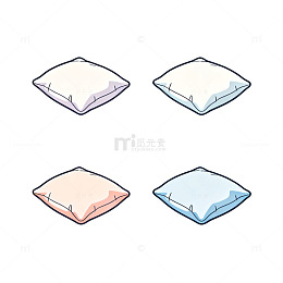 卡通枕头图案设计素材