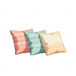 卡通抱枕插画素材