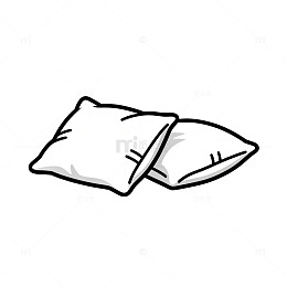 简笔画风格枕头图案