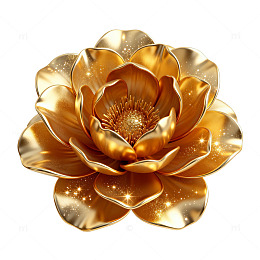 金色花朵装饰品设计图