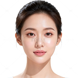 精致妆容女性肖像素材