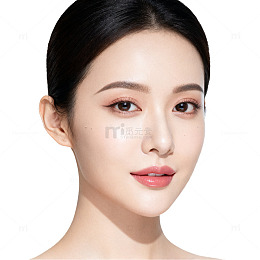 优雅东方女性美容特写