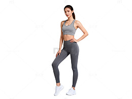 健身服模特展示图