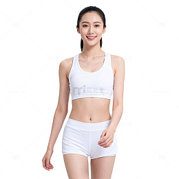 运动装女性模特展示图