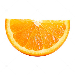 鲜艳橙子切片