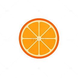 橙片图标简约风格设计素材