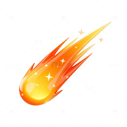 火焰流星效果插画素材