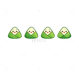 可爱卡通粽子祝福图片