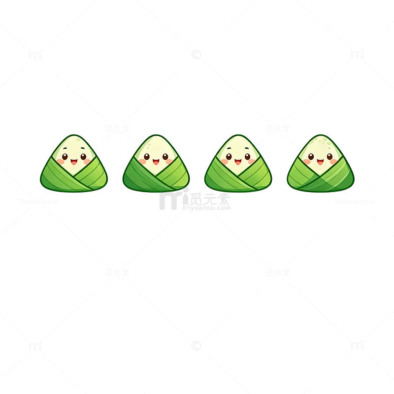 可爱卡通粽子祝福图片
