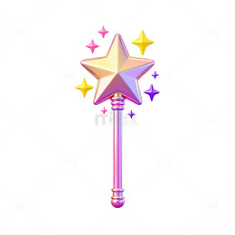 梦幻魔法棒星形图案