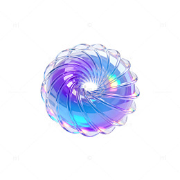 透明螺旋体3D模型设计图